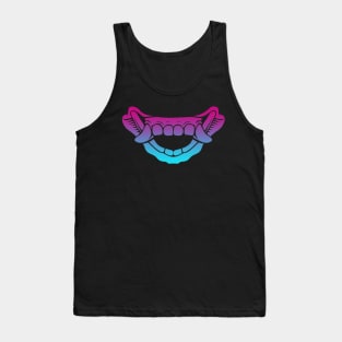 Bali Demon Witch Mask Teeth Vaporwave Tank Top